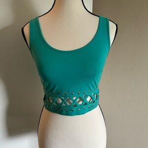 Bebe Vibrant Teal tank top